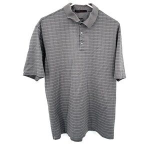 Nike Tiger Woods Golf Polo Shirt Mens L Gray Short Sleeve